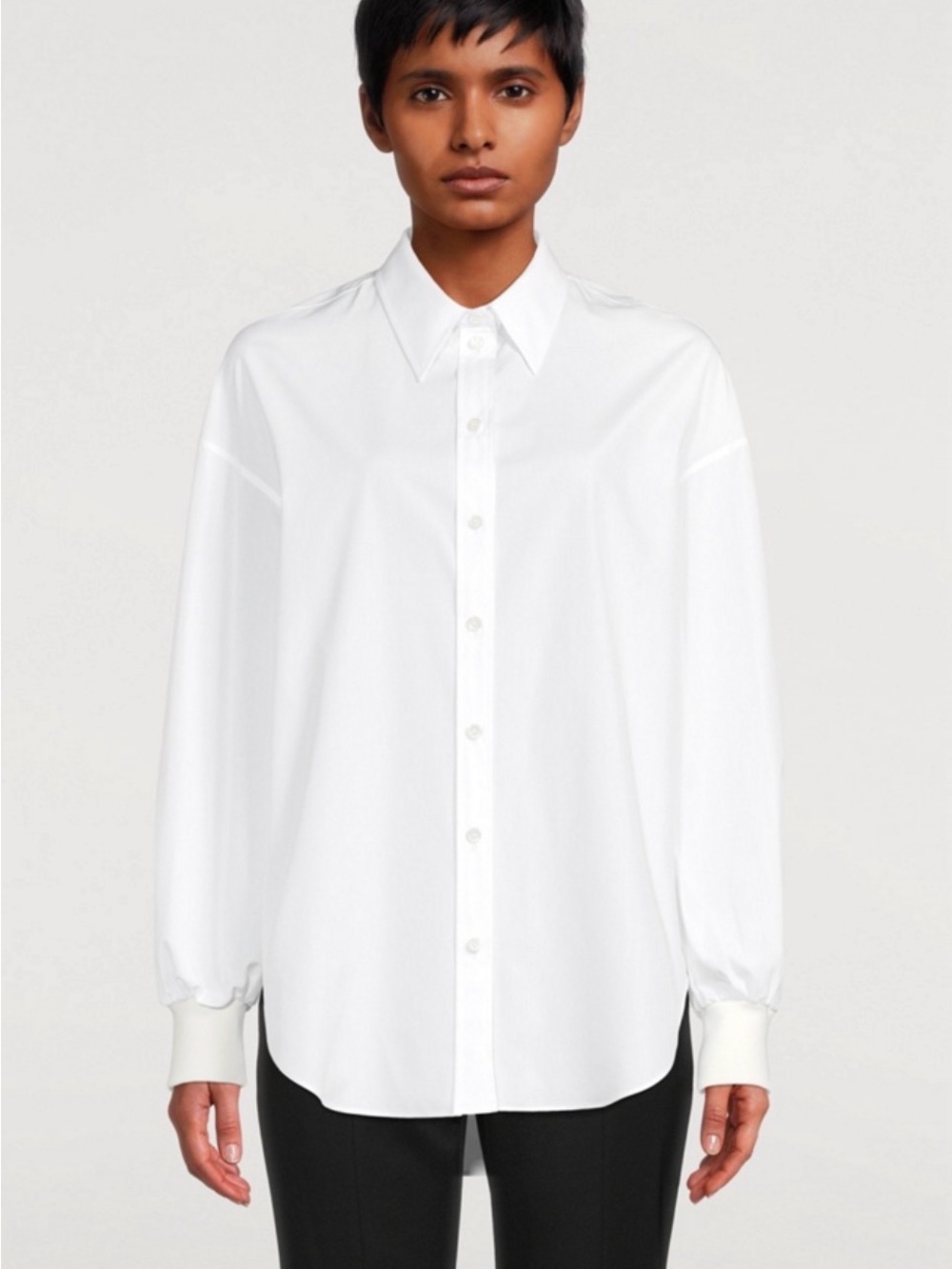 Alexander McQueen Cotton Cocoon-Sleeve Shirt (Authentic)